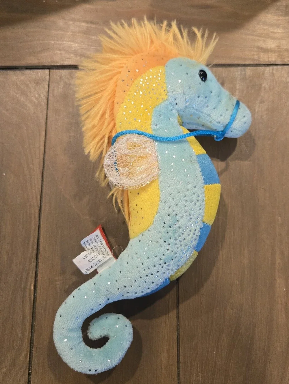 Douglas Blue & Yellow Plush Seahorse Stuffed Animal